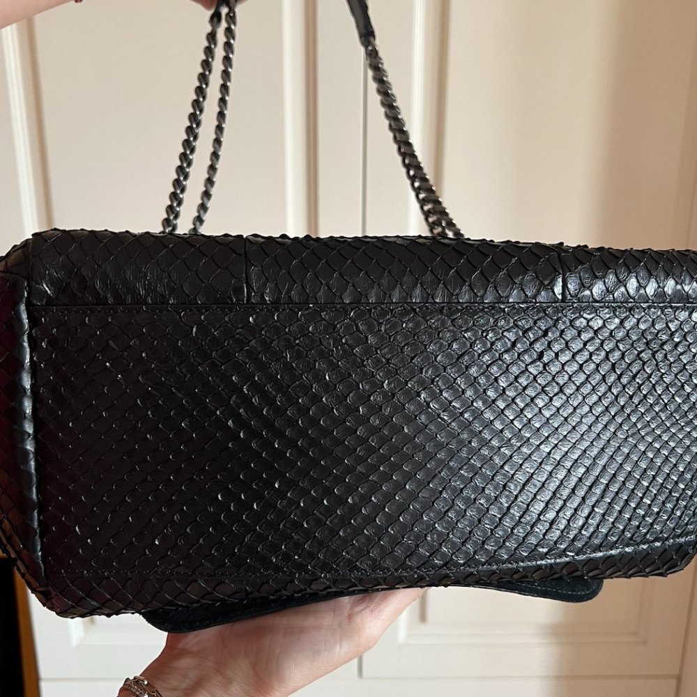Rare Yves Saint Laurent Black Python Handbag - image 8